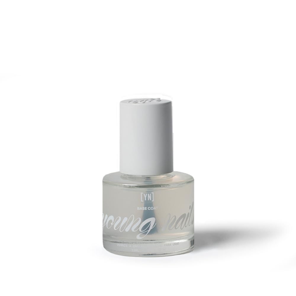 YN Young Nails Base Coat - Cruelty-Free Vegan Glossy Finish, Perfect for Gel Base and Top Coat Nail Polish, Made in USA,15 ml