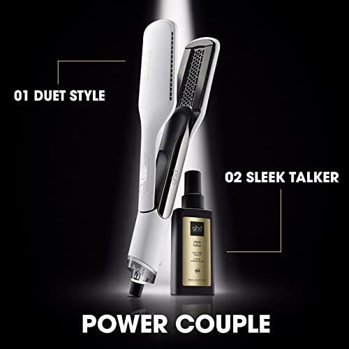 ghd Duet Style | 2-in-1 Flat Iron Hair Straightener + Hair Dryer, Hot Air Styler to Transform Hair from Wet to Styled | White
