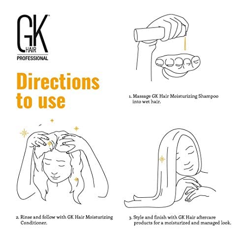 GK Hair Moisturizing Shampoo And Conditioner Combo For Dry And Frizzy Hair Nourishes Dry Brittle Hair Deeply With Natural Keratin & Seed Oils Extracts - Sulphate And Paraben Free 100ml