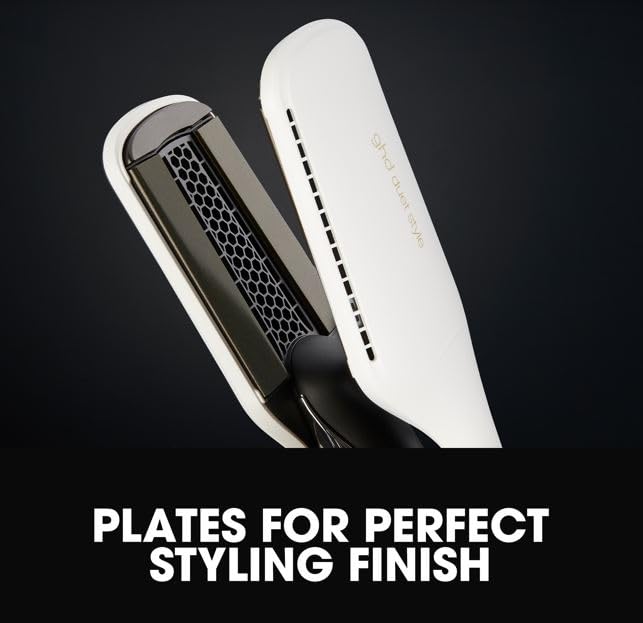 ghd Duet Style | 2-in-1 Flat Iron Hair Straightener + Hair Dryer, Hot Air Styler to Transform Hair from Wet to Styled | White