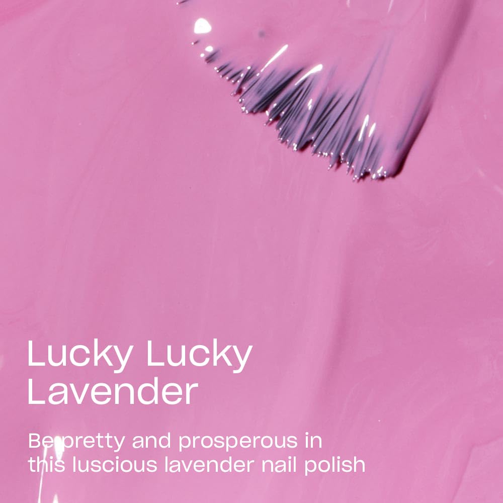 OPI Nail Lacquer Lucky Lucky Lavender | Opaque Soft Purple Crème Chip Resistant Nail Polish | Fast Drying, Streak Free