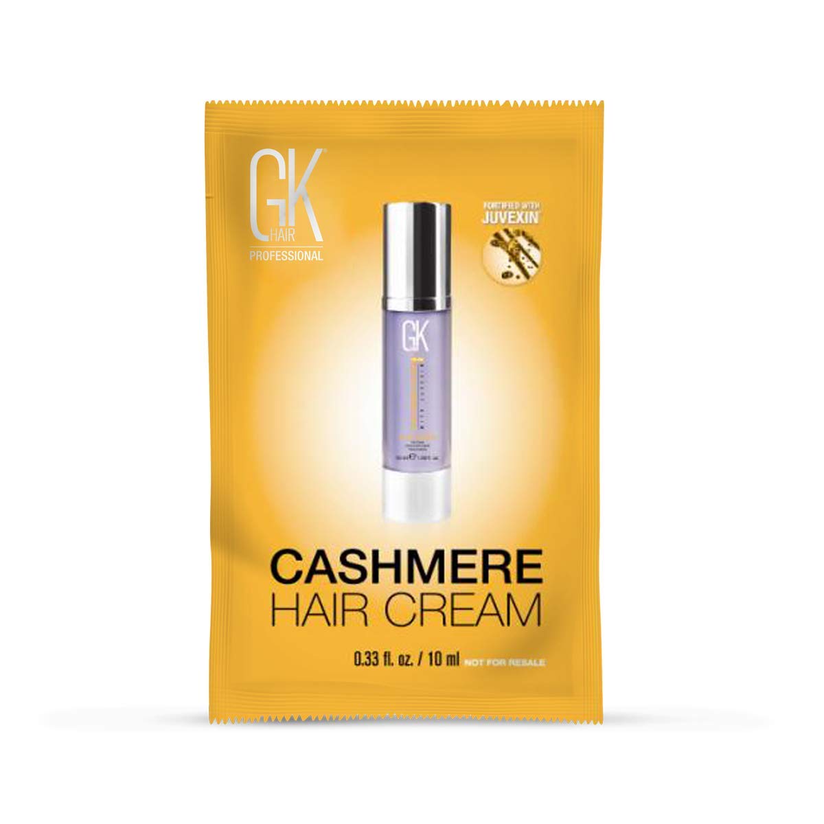 GK HAIR Global Keratin Samples Pack Sachets Moisturizing Shampoo and Conditioner (0.34 Fl Oz/10ml) | Serum (0.16 Fl Oz/5ml) | ThermalStyleHer (0.34 oz) | Cashmere (0.34 oz) | Leave In Cream (0.34 oz)