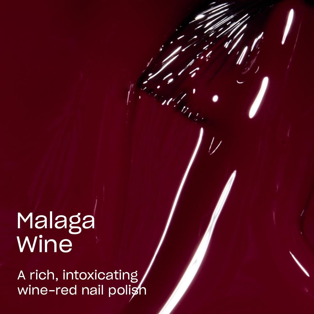 OPI Nail Lacquer Malaga Wine | Opaque Dark Red Crème Chip Resistant Nail Polish | Fast Drying, Streak Free