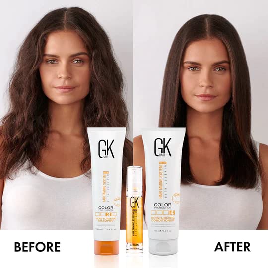 GK Hair Moisturizing Shampoo And Conditioner Combo For Dry And Frizzy Hair Nourishes Dry Brittle Hair Deeply With Natural Keratin & Seed Oils Extracts - Sulphate And Paraben Free 100ml