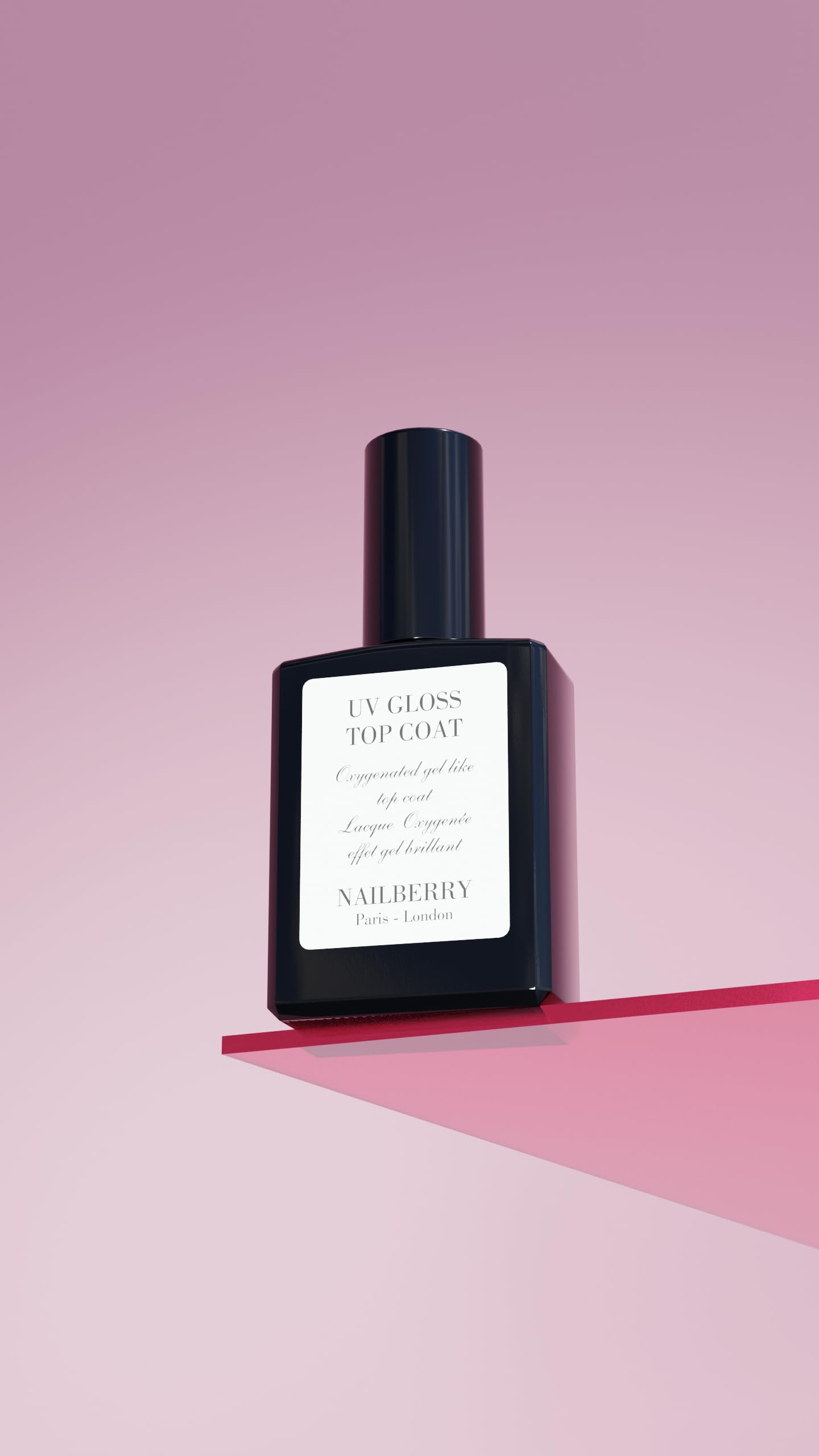 Nailberry UV Gloss Top Coat | Gel-Like Finish Nail Top Coat | Fast Drying Without UV or LED Lamps | Chip-Resistant, Oxygenated Gloss Top Coat | Vegan | Certified Halal & Cruelty Free | 25-Free | 15 ml