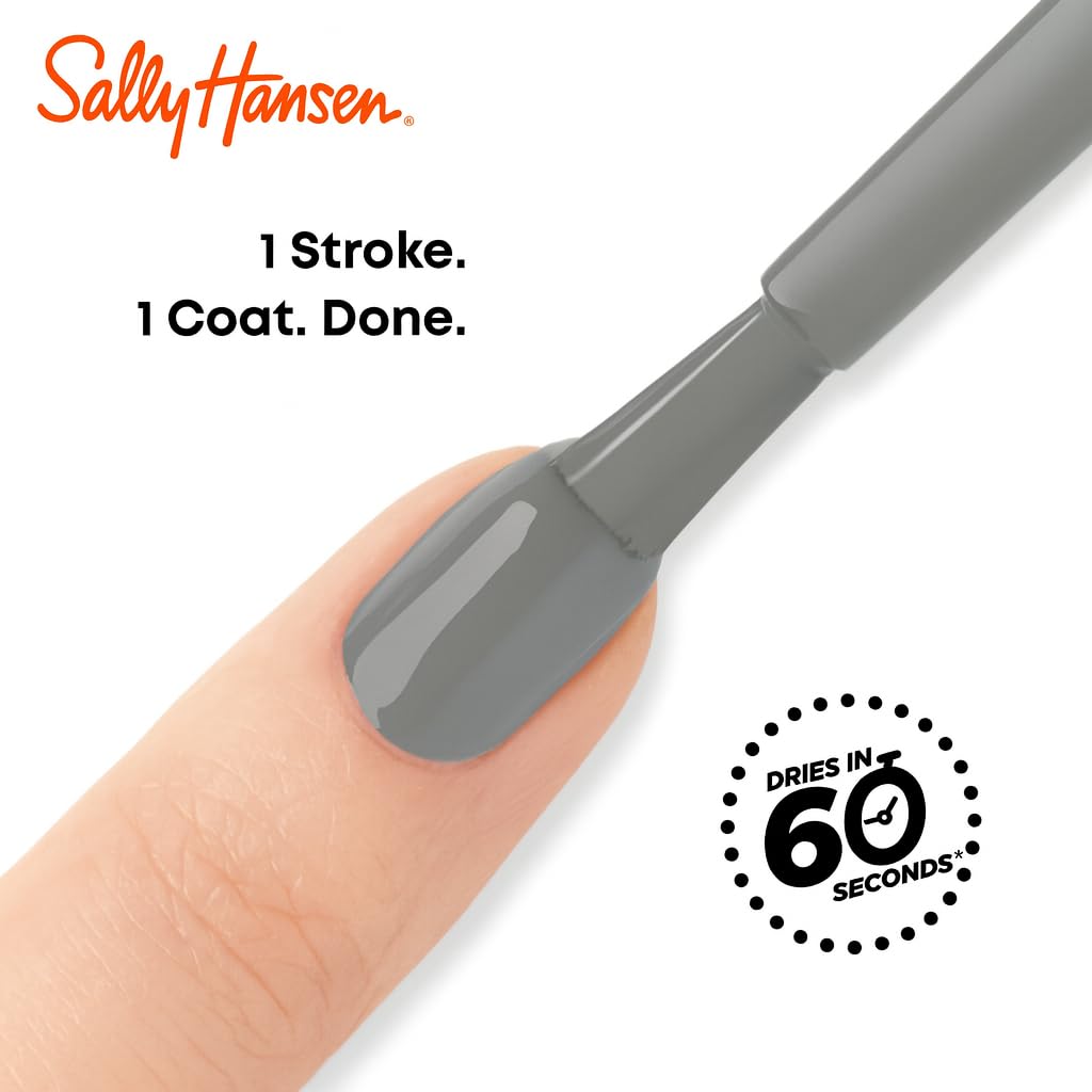 Sally Hansen Insta-Dri Holo-Glow Nail Polish | Quick Dry, Long Lasting, Streak-Free Shine | Opaque, Shimmery | 108 Chrome Zone | Holographic Silver Nail Color