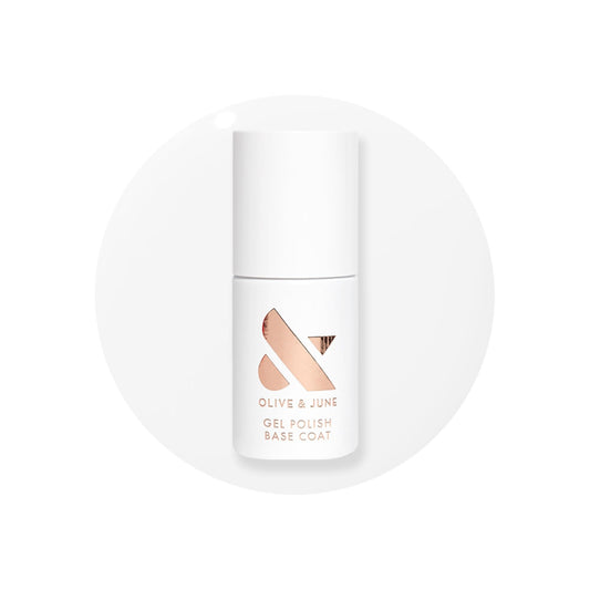 Olive & June Gel Polish Base Coat | UV LED Nail Lamp Needed | Long Lasting Formula | Up to 21 Days of Wear | No Damage Removal | Salon-Quality Manicure Pedicure at Home |Vegan HEMA-Free Cruelty-Free
