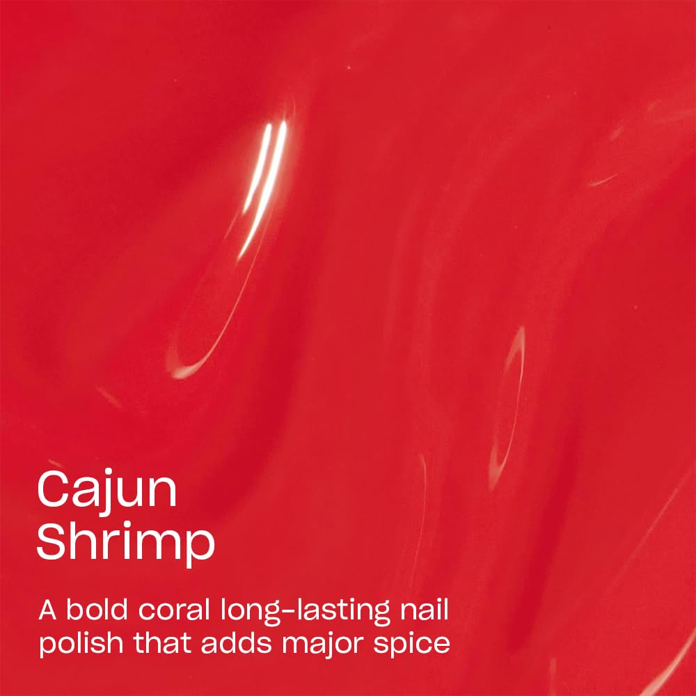 OPI Infinite Shine Cajun Shrimp | Opaque Bright Orange Crème Long Wear Gel Like Nail Polish | Vegan, Long Lasting, Streak Free