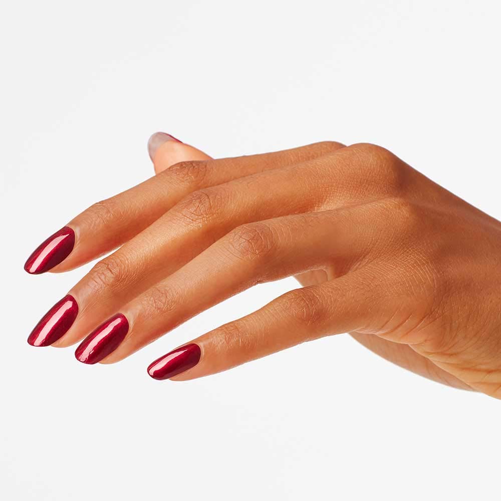 OPI Nail Lacquer I'm Not Really a Waitress | Opaque Dark Red Pearl Chip Resistant Nail Polish | Fast Drying, Streak Free