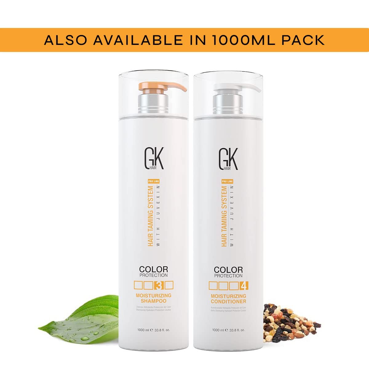 GK Hair Moisturizing Shampoo And Conditioner Combo For Dry And Frizzy Hair Nourishes Dry Brittle Hair Deeply With Natural Keratin & Seed Oils Extracts - Sulphate And Paraben Free 100ml