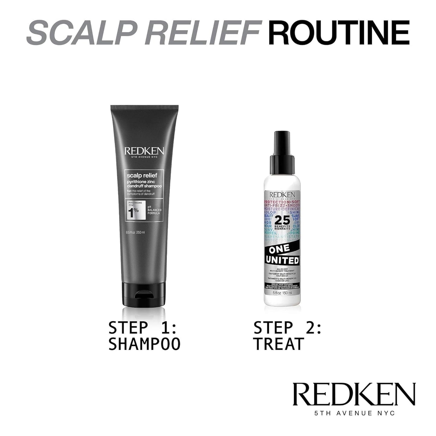 Redken Anti-Dandruff Shampoo, For Dandruff Control, Soothes Scalp, For Dry & Flaking Scalp, Dermatologist Tested, Scalp Relief, 8.5 fl.oz./250ml