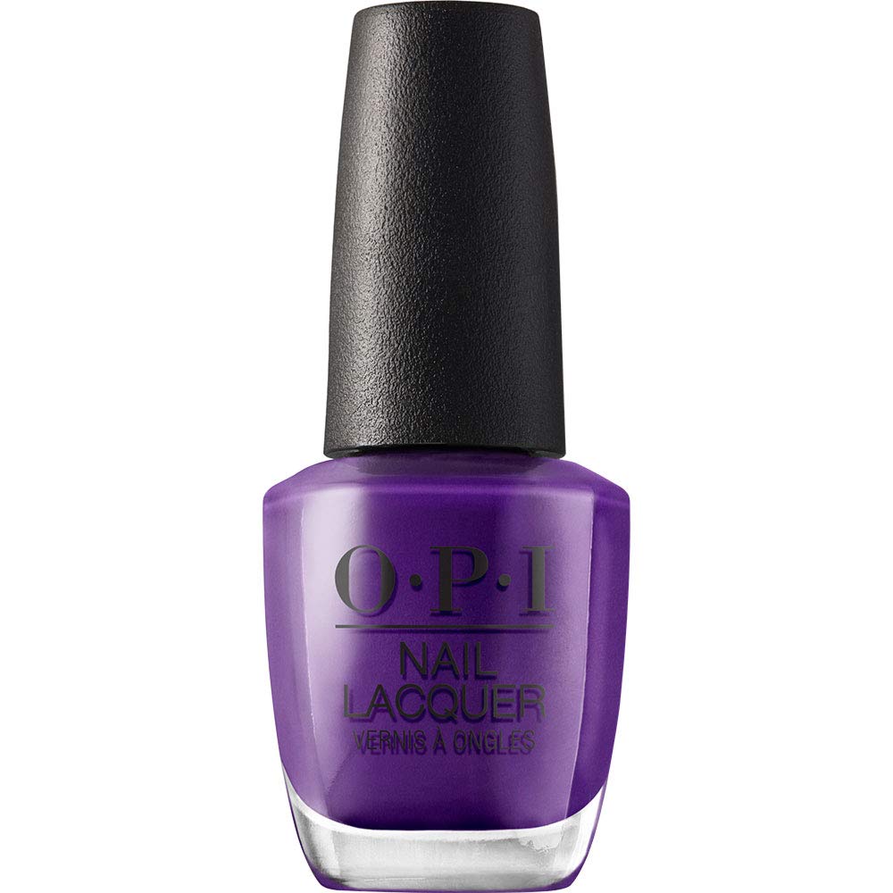 OPI Nail Lacquer Purple With a Purpose | Opaque Dark Purple Shimmer Chip Resistant Nail Polish | Fast Drying, Streak Free