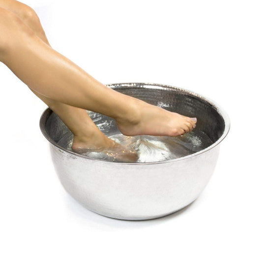 Signature Pedicure Bowl - Hammered Stainless Steel