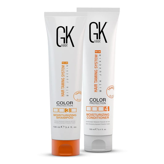 GK Hair Moisturizing Shampoo And Conditioner Combo For Dry And Frizzy Hair Nourishes Dry Brittle Hair Deeply With Natural Keratin & Seed Oils Extracts - Sulphate And Paraben Free 100ml