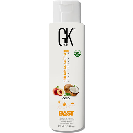 GK HAIR Global Keratin The Best COCO (3.4 Fl Oz/100ml) Smoothing Keratin Hair Treatment - Professional Brazilian Complex Blowout Straightening For Silky Smooth & Frizz Free Hair