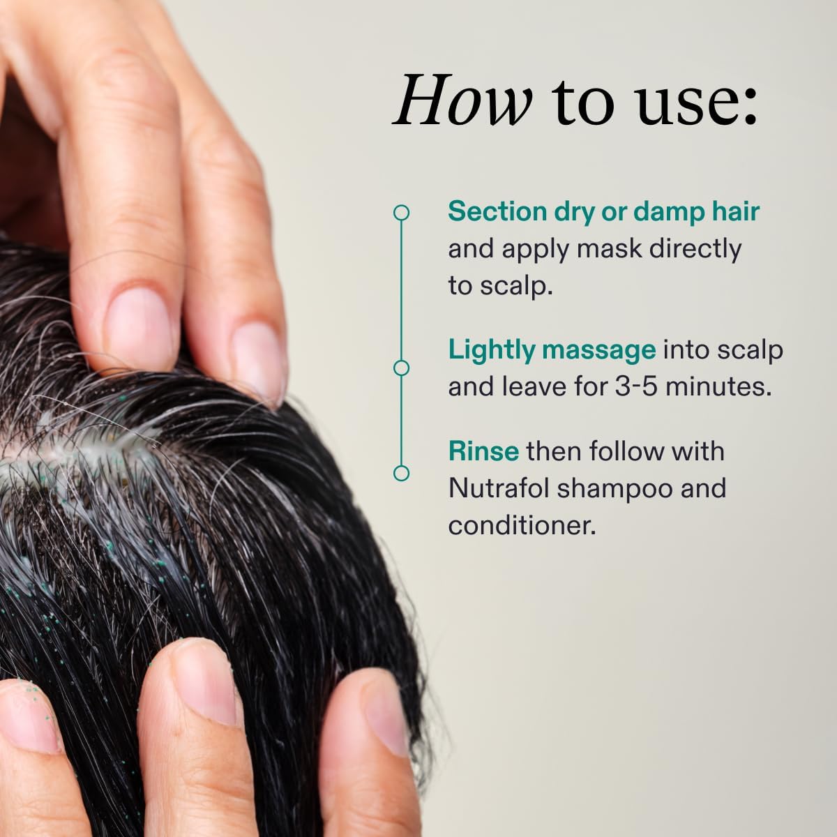 Nutrafol Exfoliating Scalp Mask, Eliminates Product Build-up and Oil for Healthier Hair and Scalp, Physician-formulated for Thinning Hair, Color and Extension Safe - 4 Fl Oz Bottle