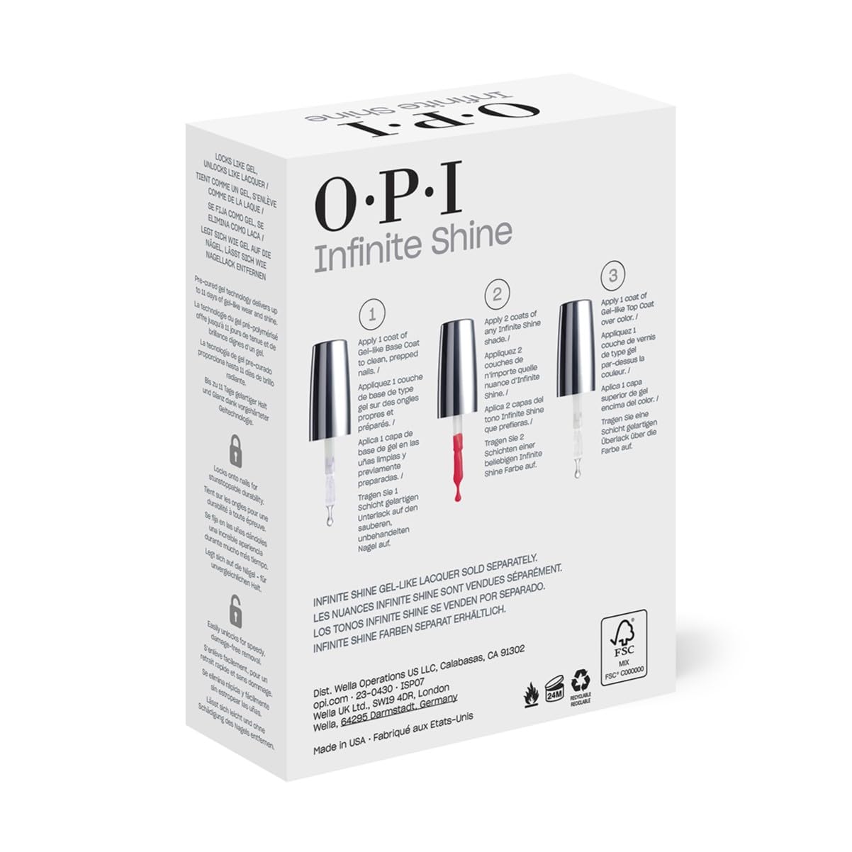 OPI Infinite Shine 2PC Base Coat Top Coat Duo Pack | Long Wear Nail Polish Value Set | Protects Nails & High Shine Gloss