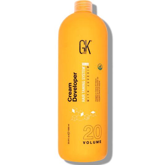 GK HAIR Vegan Professional Hair Creme 20 Volume Developer 33.8 Fl Oz for Hair Coloring Bleach - High-Performance Long Lasting Semi-Permanent Hair Color Toner Dye