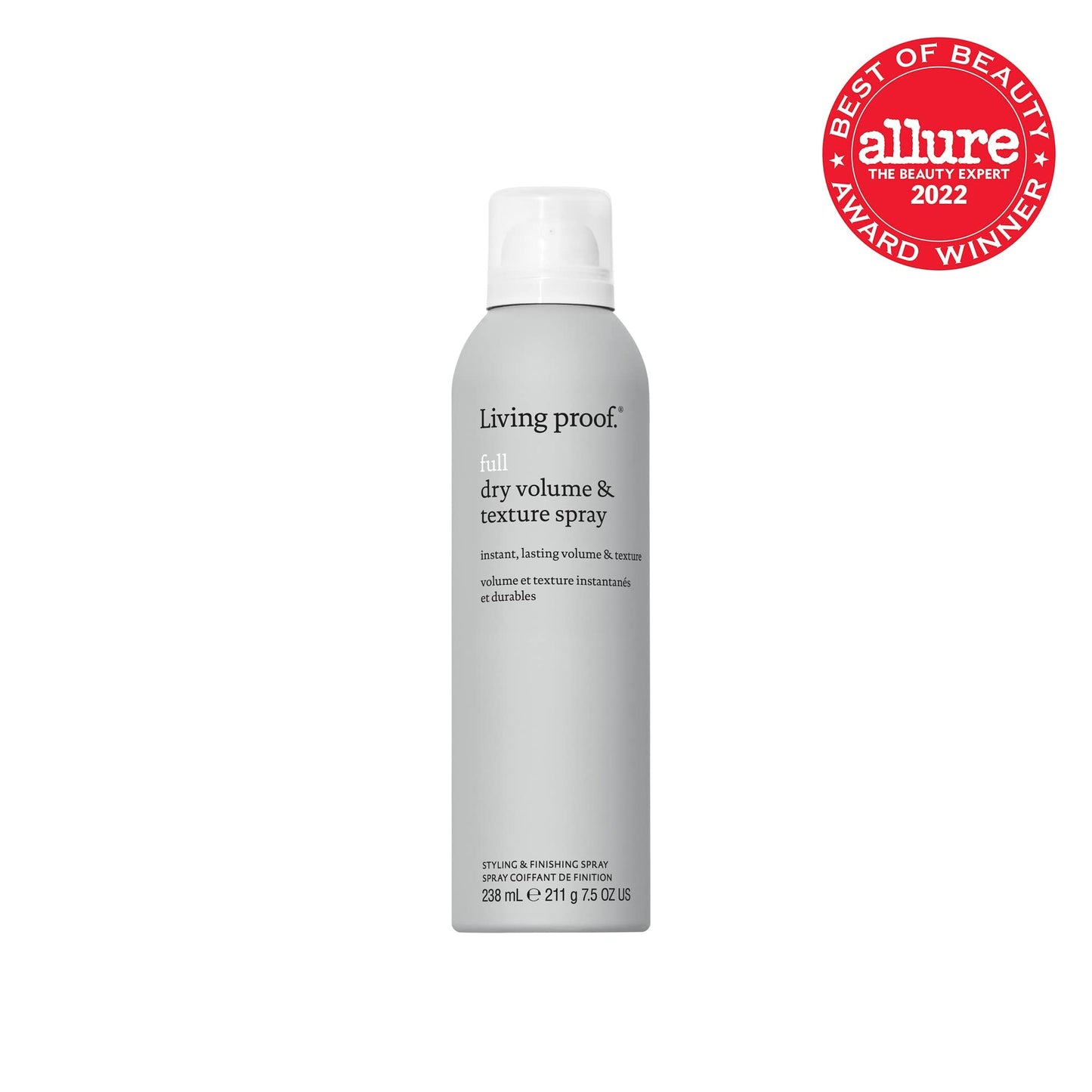 Living proof Full Dry Volume & Texture Spray – Instant Volume, Texture, Oil Absorption, Heat Protection, Lightweight Hold for Fine or Flat Hair, 7.5 oz
