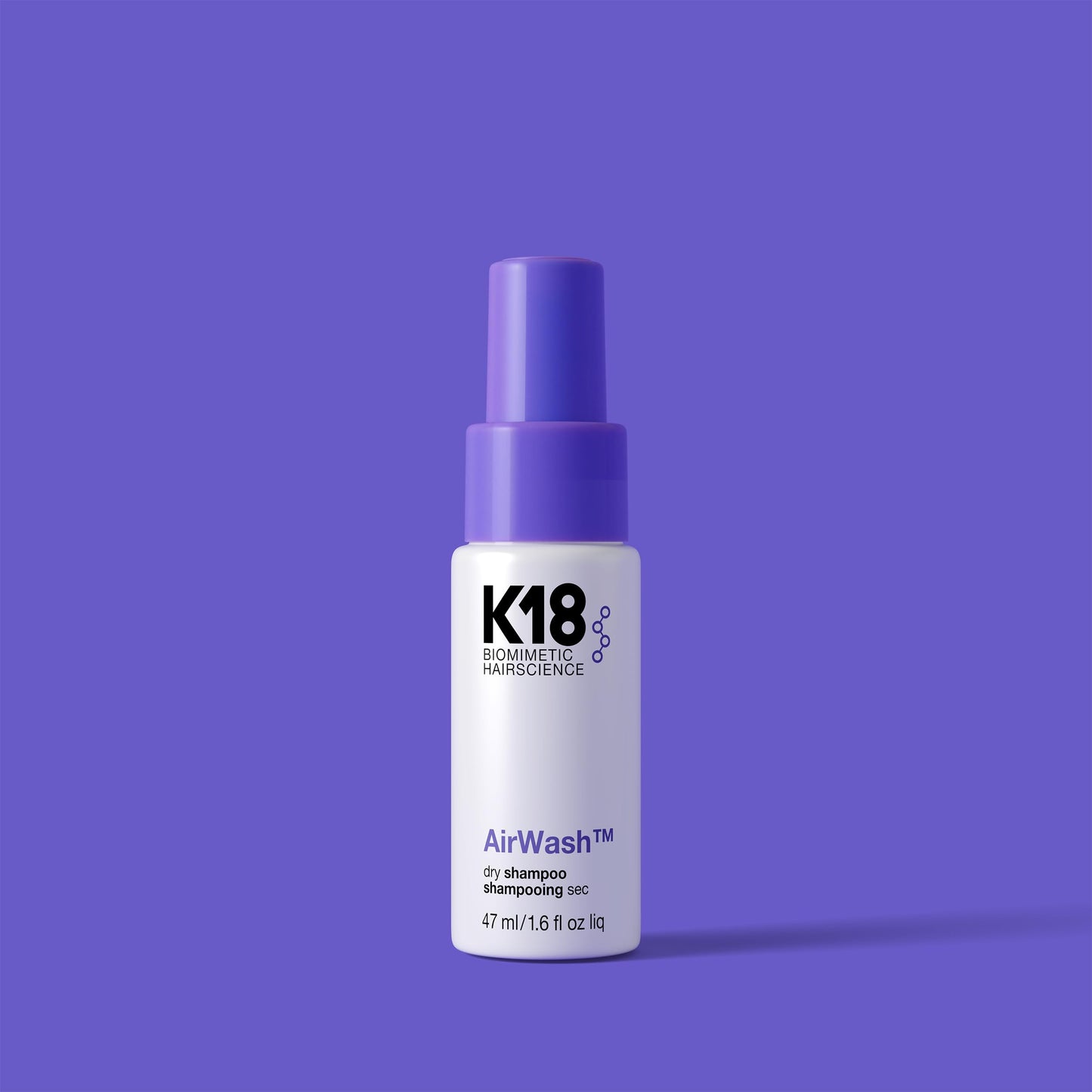 K18 AirWash™ Dry Shampoo, Non-Aerosol, Balances Scalp & Controls Excess Oil Production, 1.6 Fl Oz