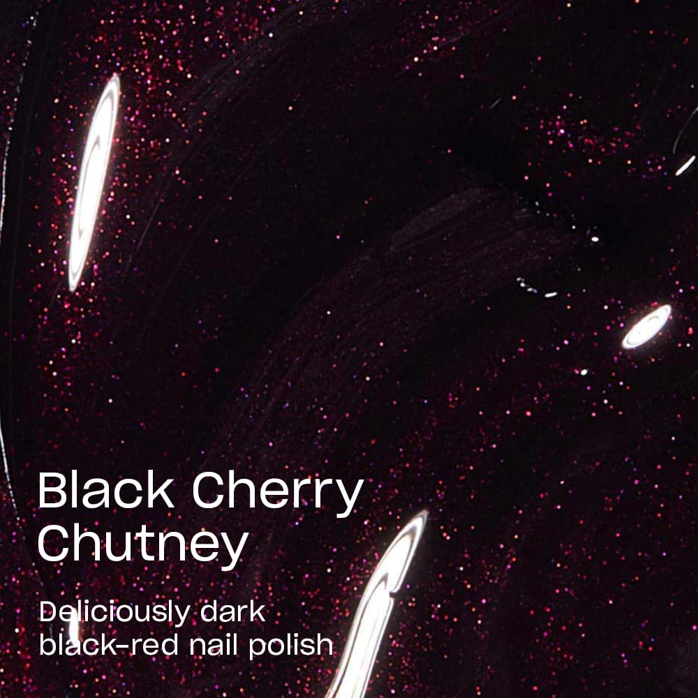OPI Nail Lacquer Black Cherry Chutney | Opaque Dark Red Pearl Chip Resistant Nail Polish | Fast Drying, Streak Free