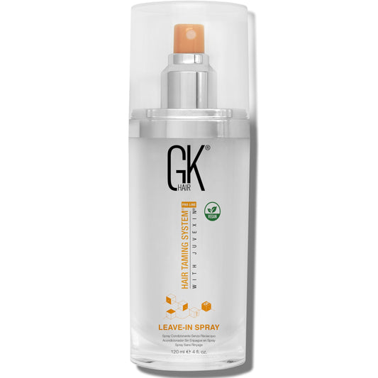 GK HAIR Vegan Leave In Conditioner Spray – Lightweight Detangler Spray For Frizz Control & Heat Protectant for All Hair Types, 120ml