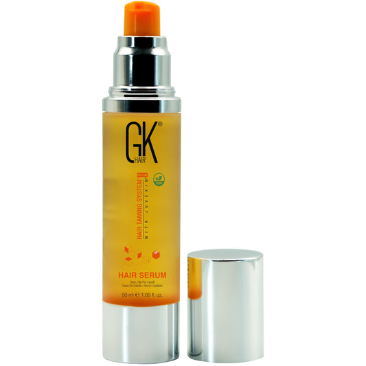 GK HAIR Oil - Argan Oil Heat Protectant Serum -Lightweight Hair Serum -Perfect For Keratin,Frizzy, Curly, Dry & Damaged ends-Adds Shine and Smooths,Paraben, Phthalate and Sulfate Free (1.69 oz)
