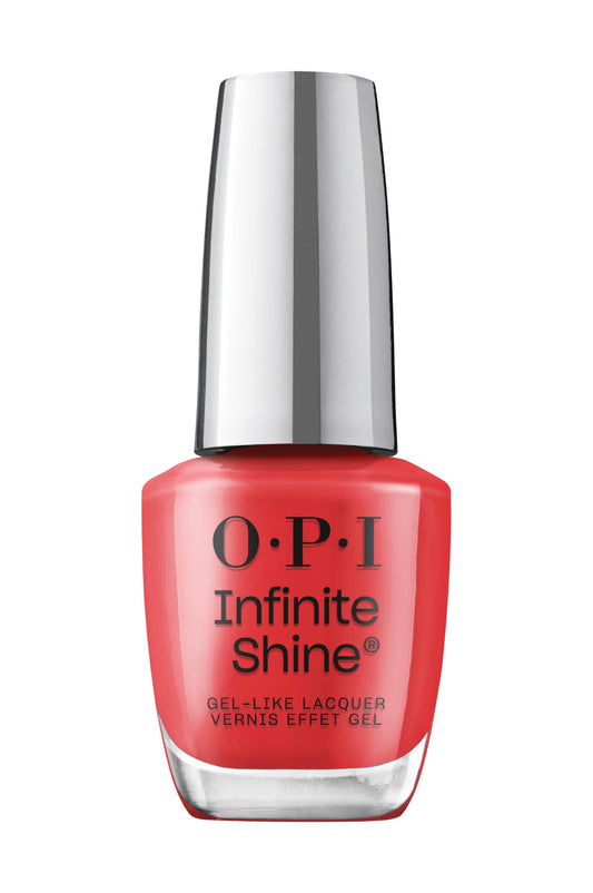 OPI Infinite Shine Cajun Shrimp | Opaque Bright Orange Crème Long Wear Gel Like Nail Polish | Vegan, Long Lasting, Streak Free
