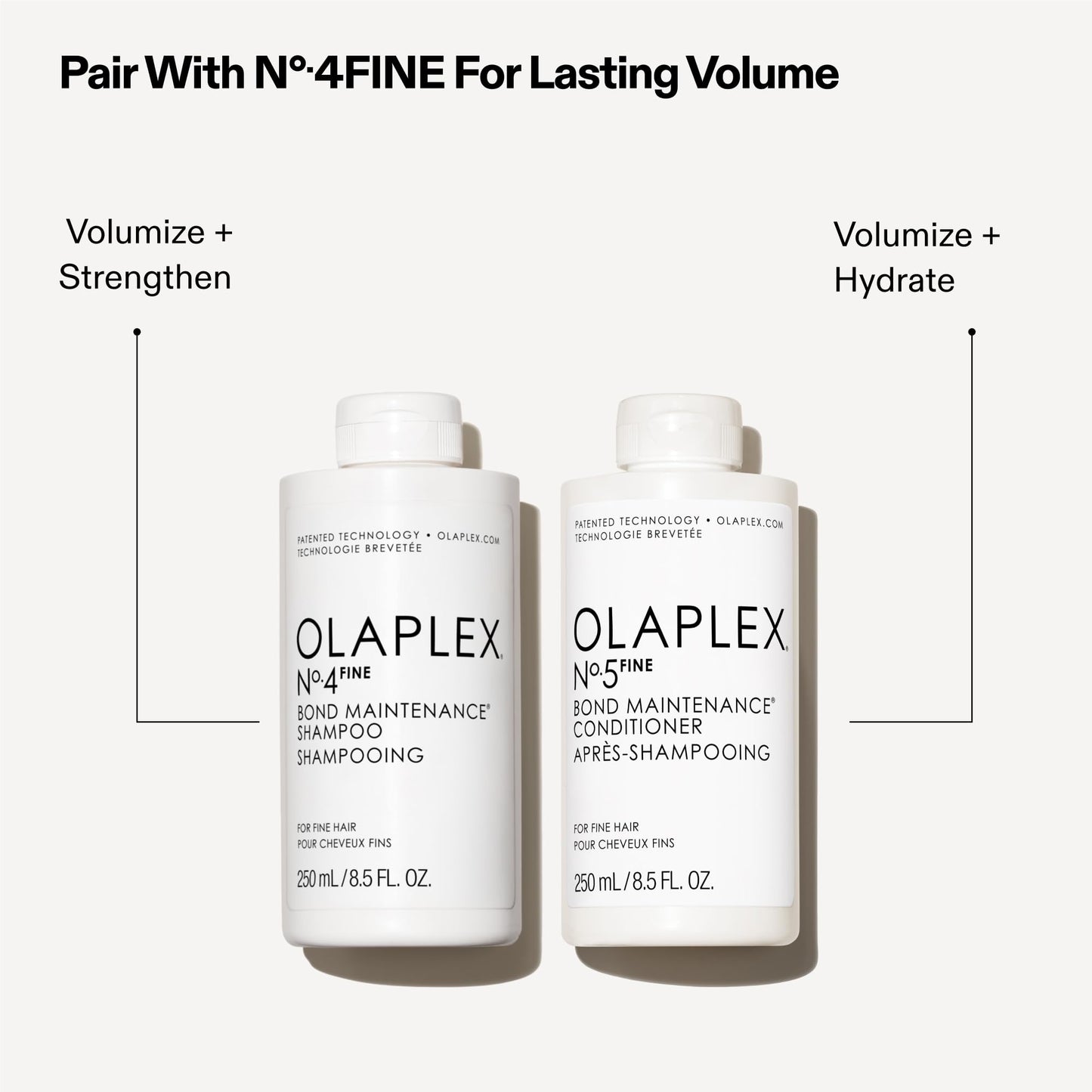 Bundle of Olaplex No.4FINE Bond Maintenance® Shampoo, Ultra-light(8.5 Fl Oz) + Olaplex Nº.5FINE Bond Maintenance® Conditioner (8.5 Fl Oz)