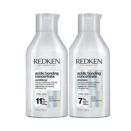 Redken Bonding Shampoo & Conditioner Set for Damaged Hair Repair | Acidic Bonding Concentrate | Sulfate-Free | Repairs Bleached or Color-Treated Hair | For All Hair Types | 10.1 Fl Oz
