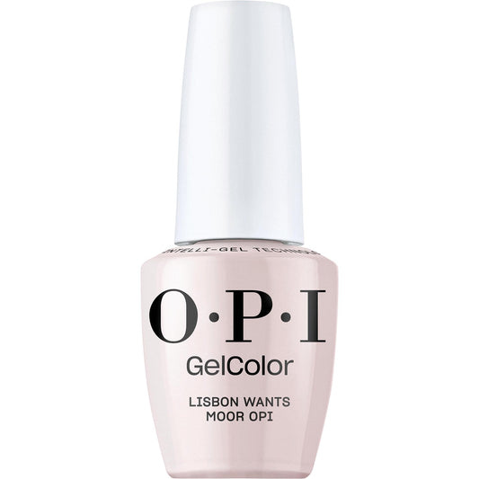 OPI GelColor Lisbon Wants Moor OPI | Opaque Soft Neutral Pink Crème LED Cure Gel Nail Polish | Salon-Quality Shine, Long-Lasting Wear | Vegan & HEMA Free | 0.5 Fl Oz