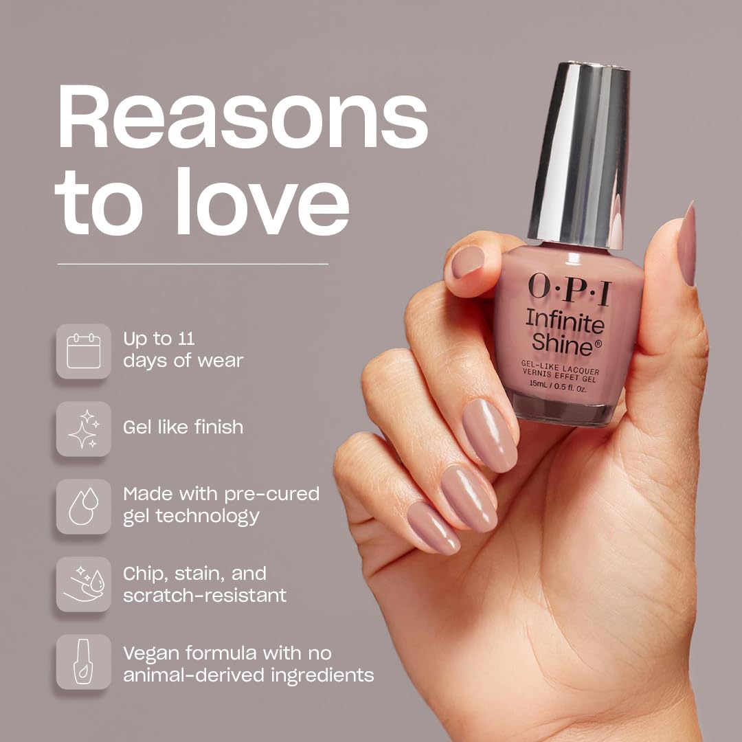 OPI Infinite Shine Nail Prep Rally | Opaque Dark Warm Red Brown Long Wear Gel Like Crème Nail Polish | What's Your Mani-tude | Fall 2025