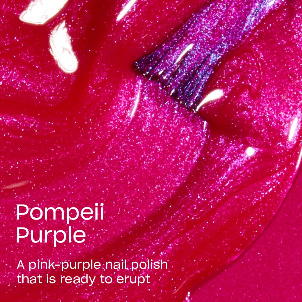OPI Nail Lacquer Pompeii Purple | Opaque Bright Purple Pearl Chip Resistant Nail Polish | Fast Drying, Streak Free