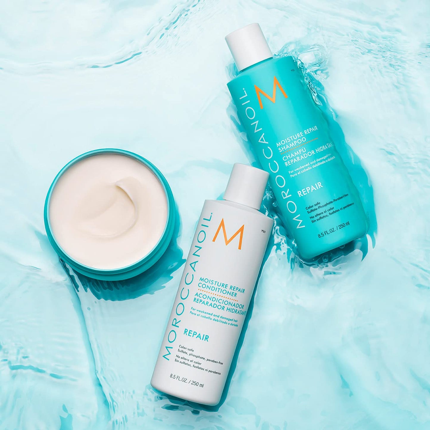 Moroccanoil Moisture Repair Shampoo and Conditioner Bundle, 8.5 Fl. Oz.