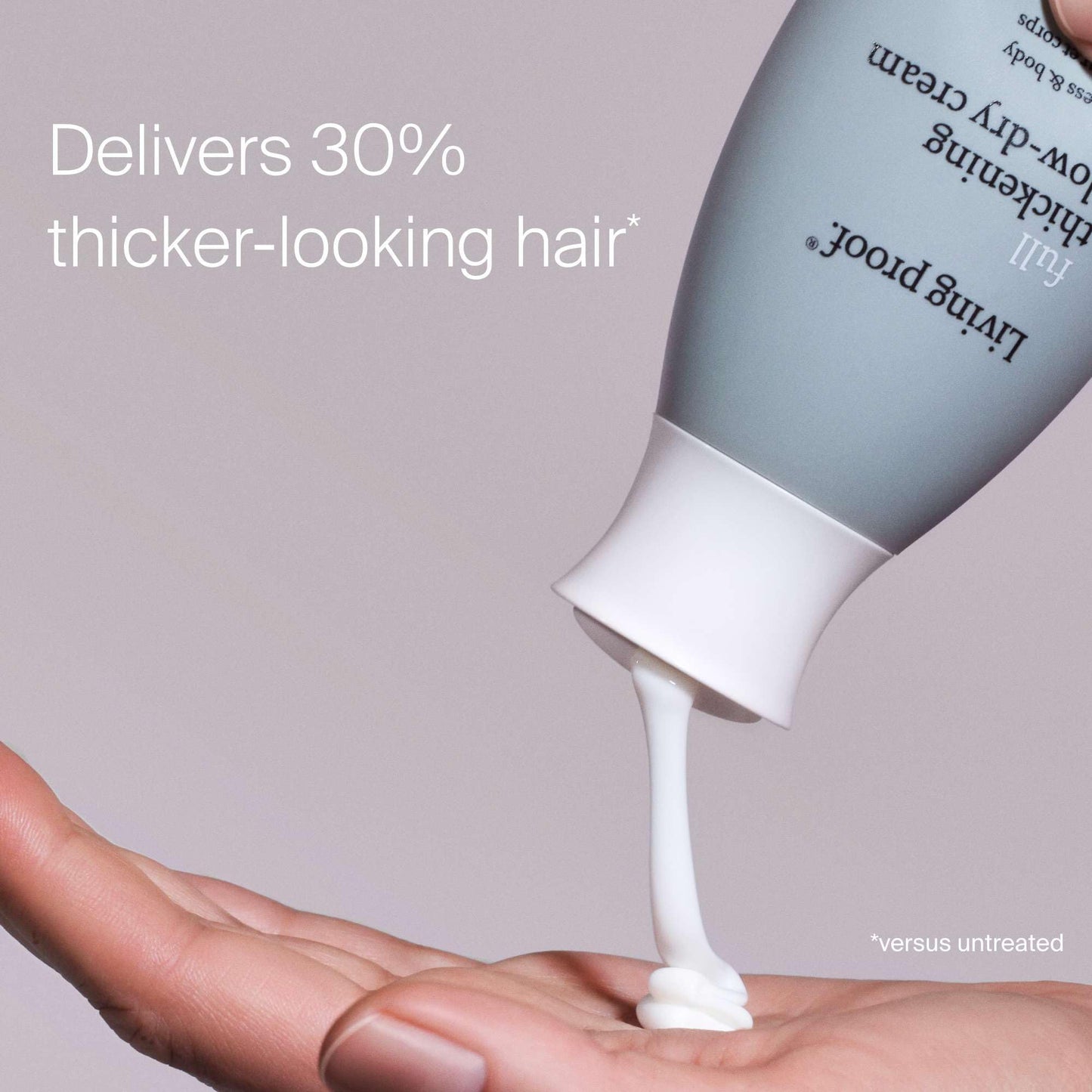 Living proof Full Thickening Blow-Dry Cream – All-Day Fullness, Shine, Lightweight Conditioning, Heat Protection for Fine or Flat Hair, 3.7 oz