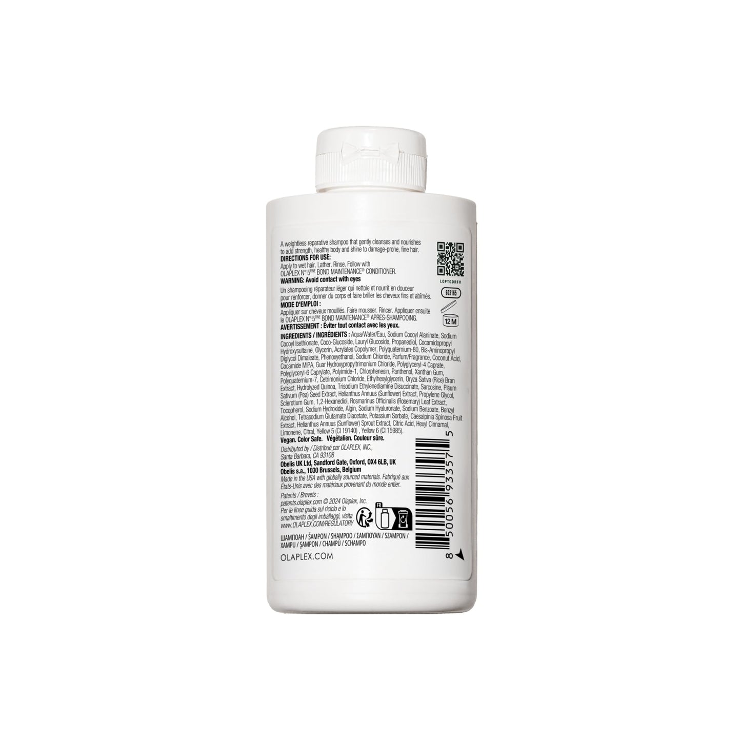 Olaplex No.4 FINE Bond Maintenance Shampoo, Ultra-light, Clinically Proven Fine Hair Shampoo to Volumize & Strengthen (8.5 Fl Oz)