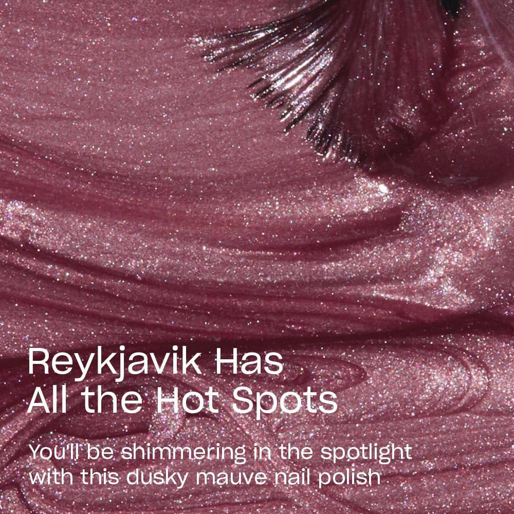 OPI Nail Lacquer Reykjavik Has All the Hot Spots | Sheer Soft Pink Shimmer Chip Resistant Nail Polish | Iceland Collection