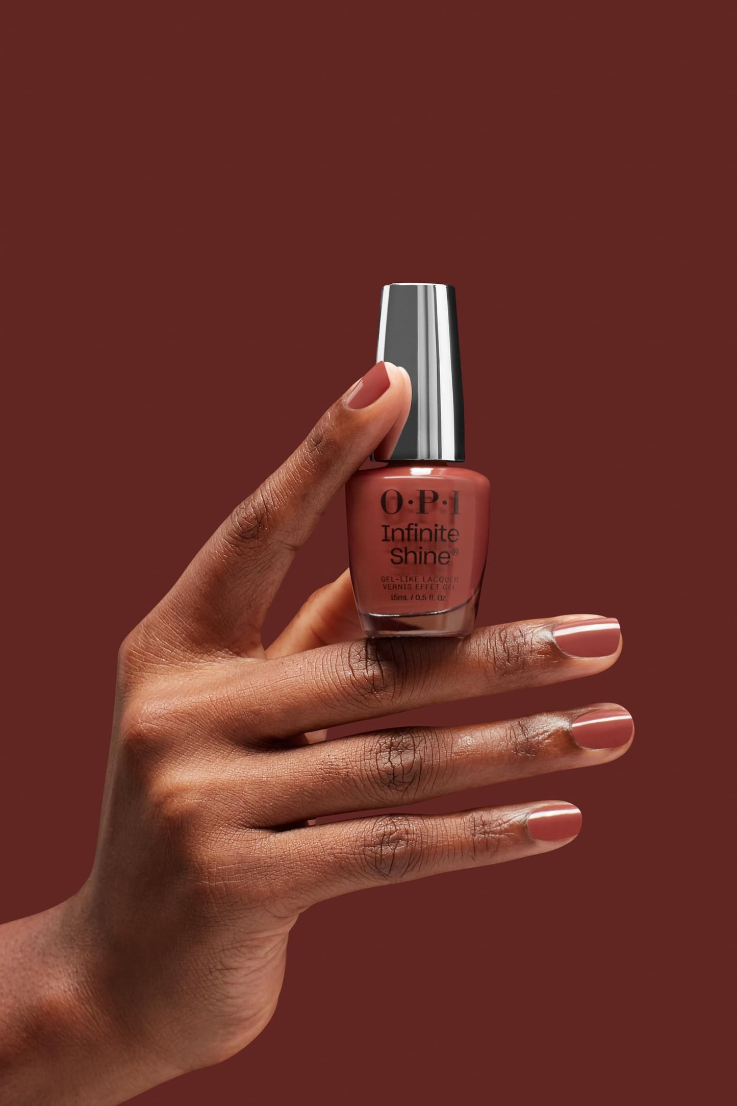 OPI Infinite Shine Nail Prep Rally | Opaque Dark Warm Red Brown Long Wear Gel Like Crème Nail Polish | What's Your Mani-tude | Fall 2025