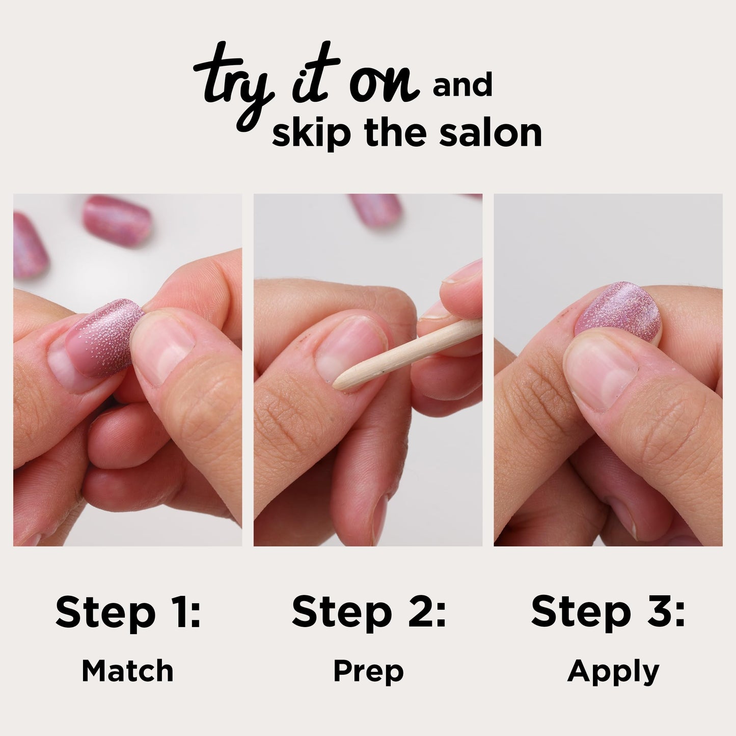 Sally Hansen Salon Effects Perfect Press-On Nails | Coffin Shape | Easy to Apply, Non-Damaging | 30 Nails, Nail Glue, Adhesive Tabs, File | French Twist