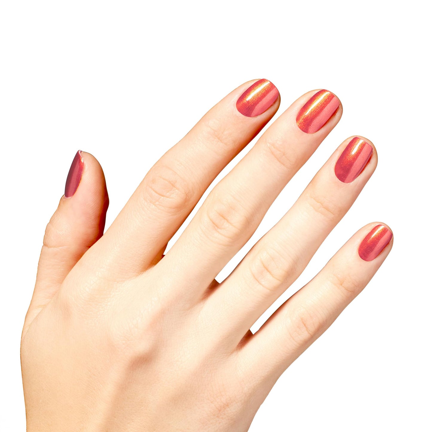 OPI Nail Lacquer Liquid Fire | Opaque Bright Orange Metallic Chip Resistant Nail Polish | Metallic Mega Mix Collection