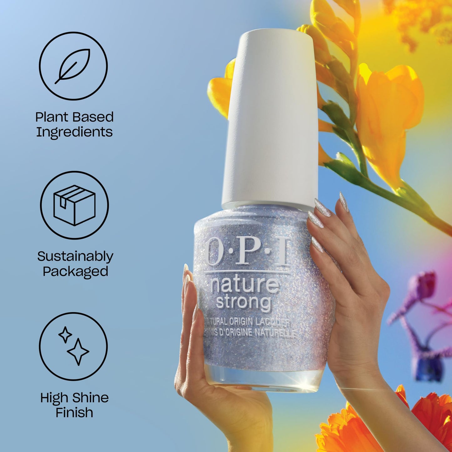 OPI Nature Strong Simply Radishing | Opaque Dark Pink Crème Natural Origin Nail Polish | Plant Based, Vegan, Cruelty Free