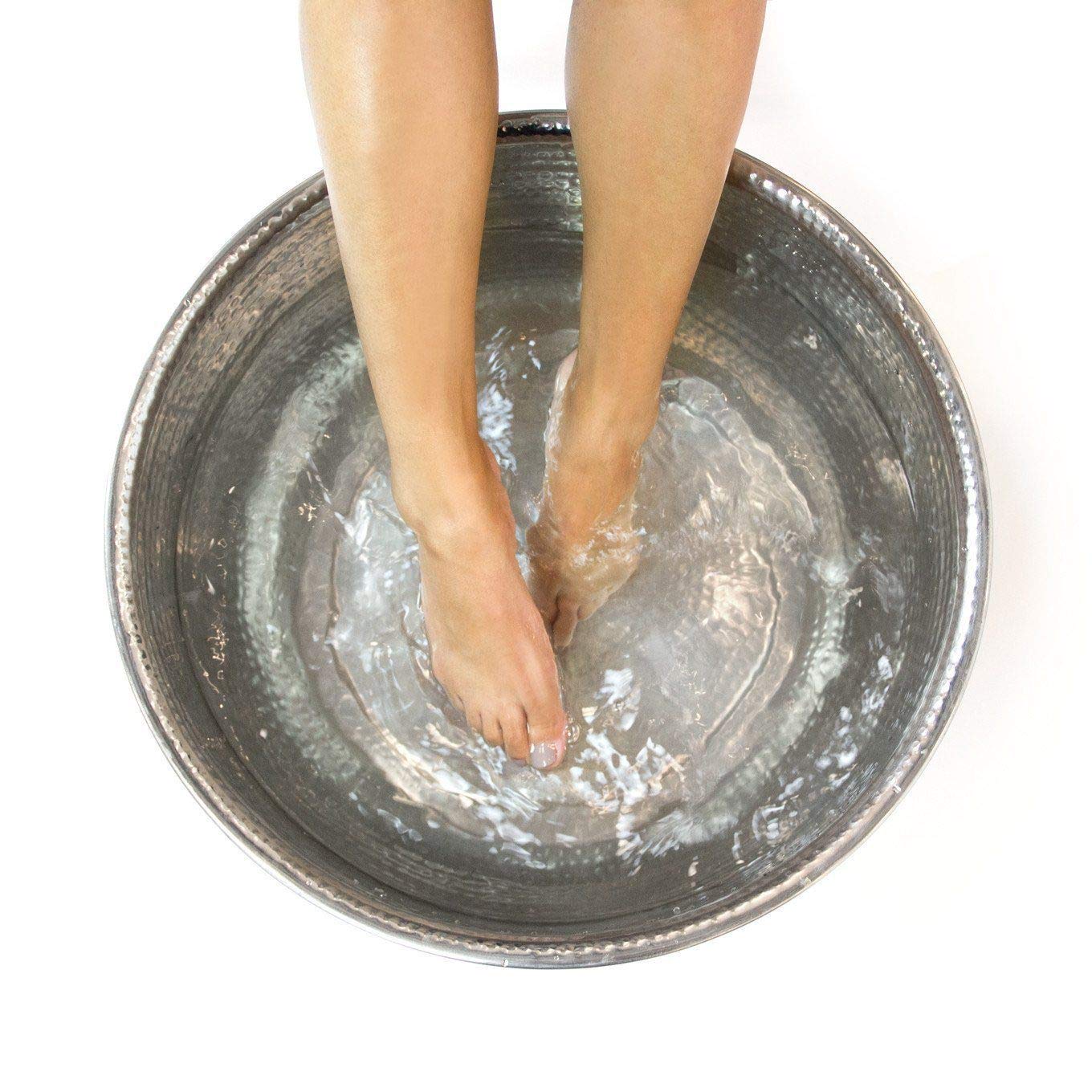 Signature Pedicure Bowl - Hammered Stainless Steel
