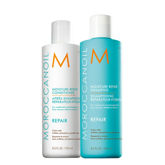 Moroccanoil Moisture Repair Shampoo and Conditioner Bundle, 8.5 Fl. Oz.