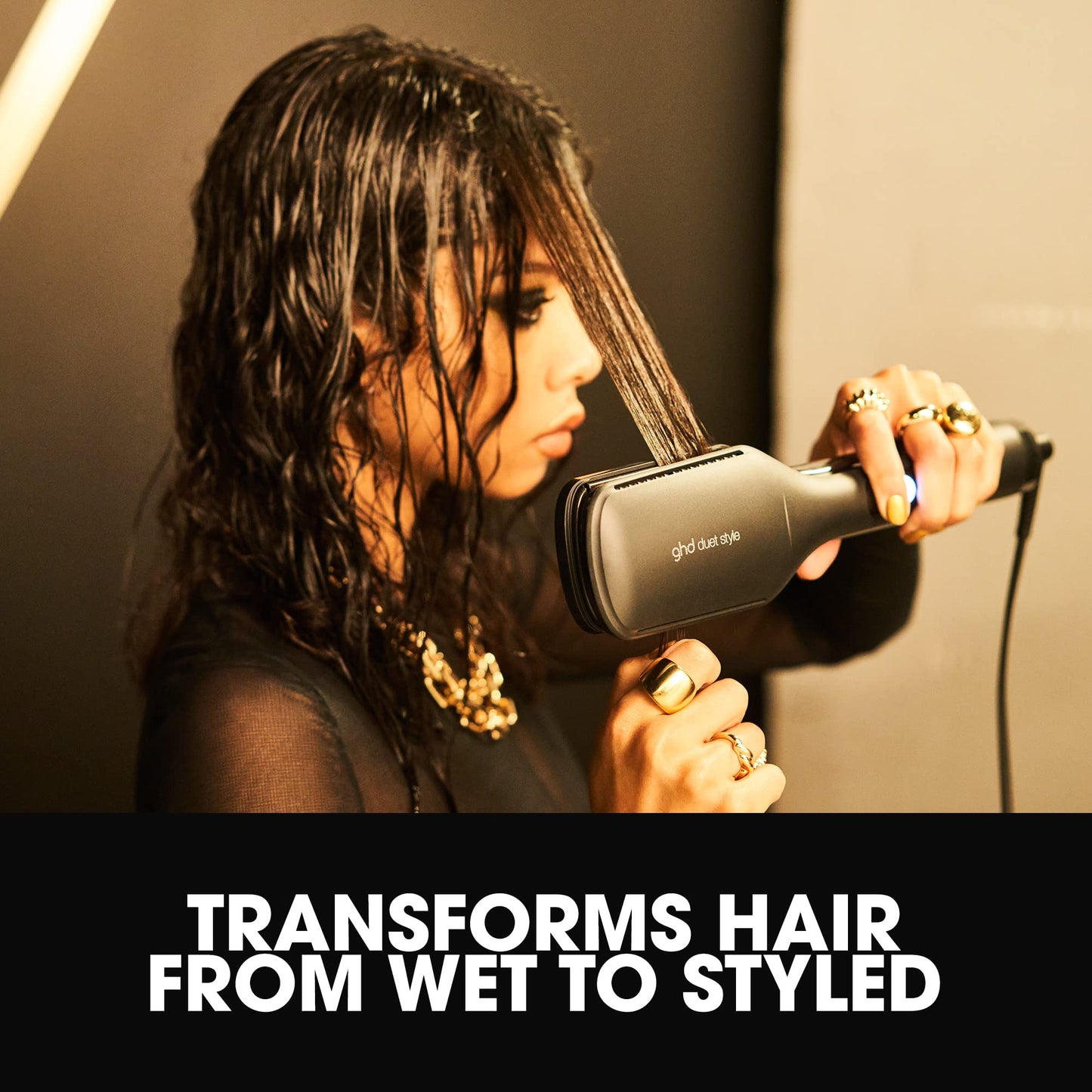 ghd Duet Style | 2-in-1 Flat Iron Hair Straightener + Hair Dryer, Hot Air Styler to Transform Hair from Wet to Styled | White