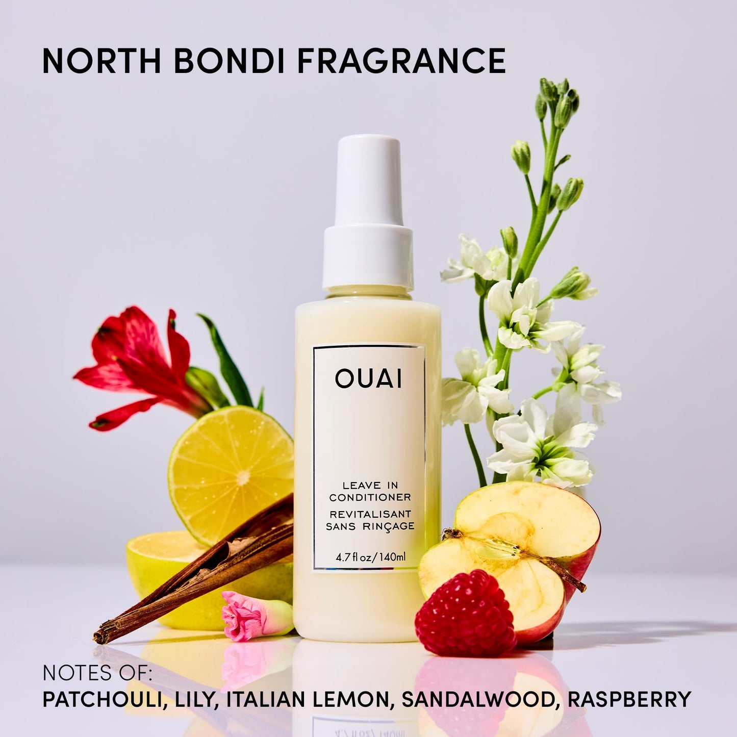 OUAI Leave In Conditioner & Heat Protectant for Hair - Prep Hair for Styling or Use as Detangling Spray to Fight Frizz & Flyaways - No Parabens, Sulfates or Phthalates (4.7 oz)