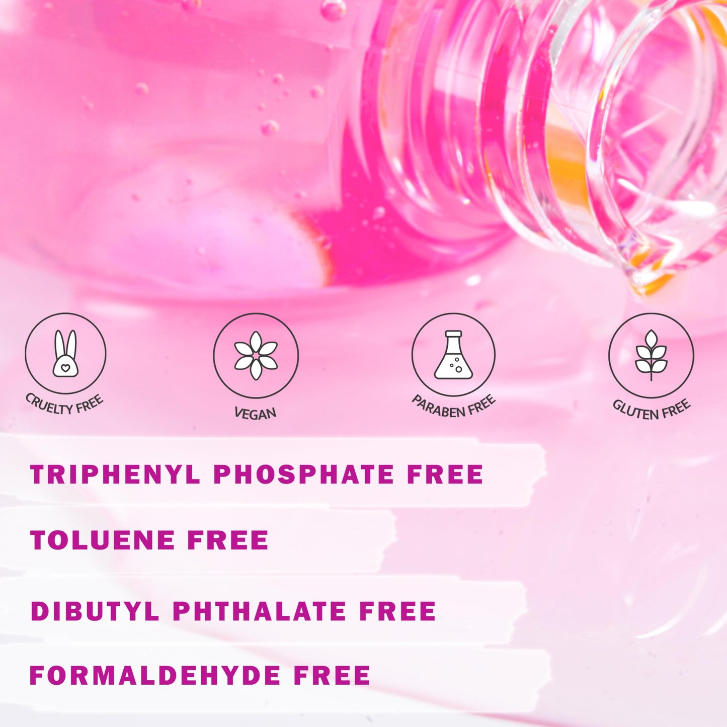 Perfect Formula Pink Gel Coat - Nail Strengthener and Strengthening Polish for Women, Extra Strong Nail Hardener, Keratin Treatment for Damaged Fingernails
