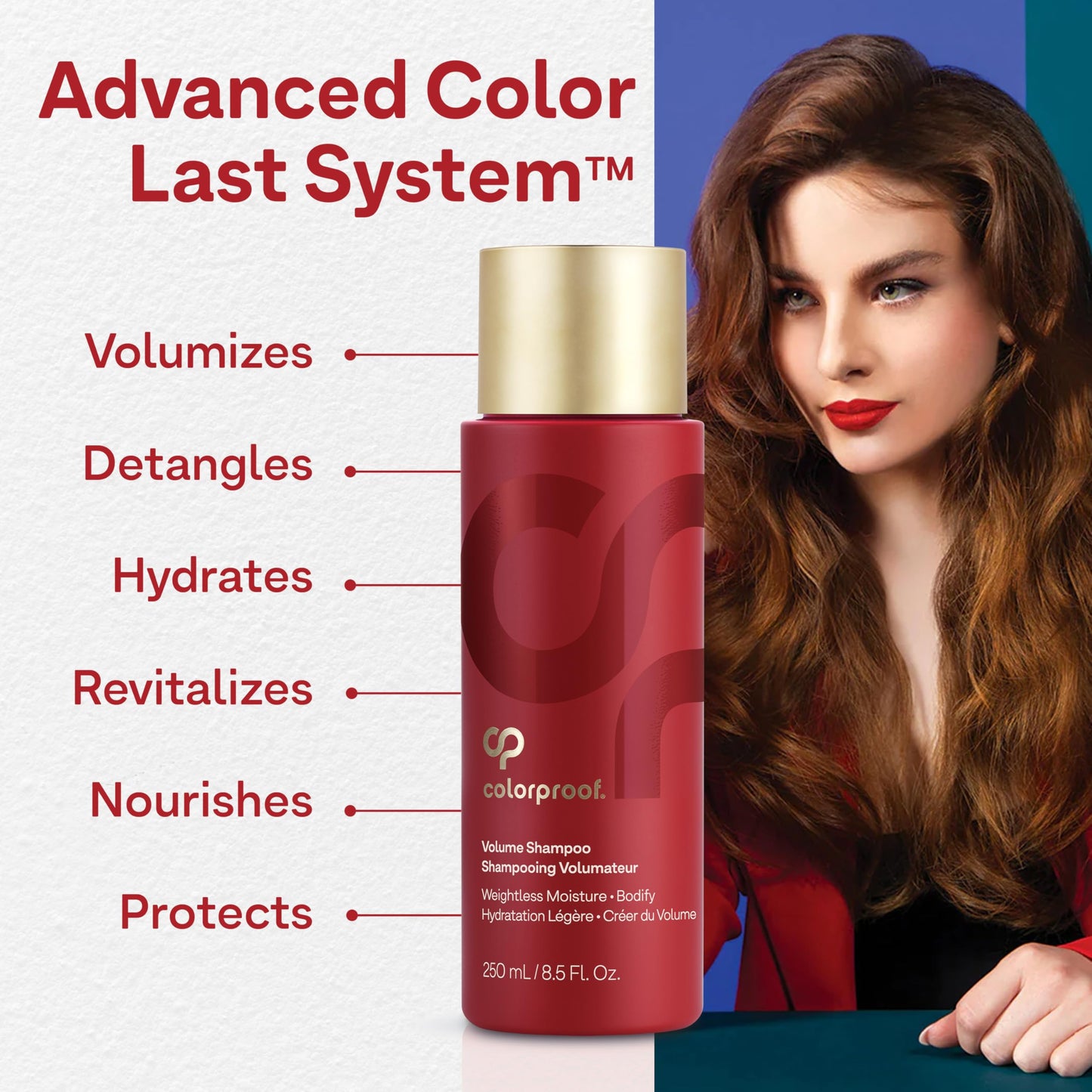 Colorproof Volume Shampoo for Women 8.5 Fl. Oz. Volume Shampoo, White Nectarine Scent, Sulfate Free Shampoo