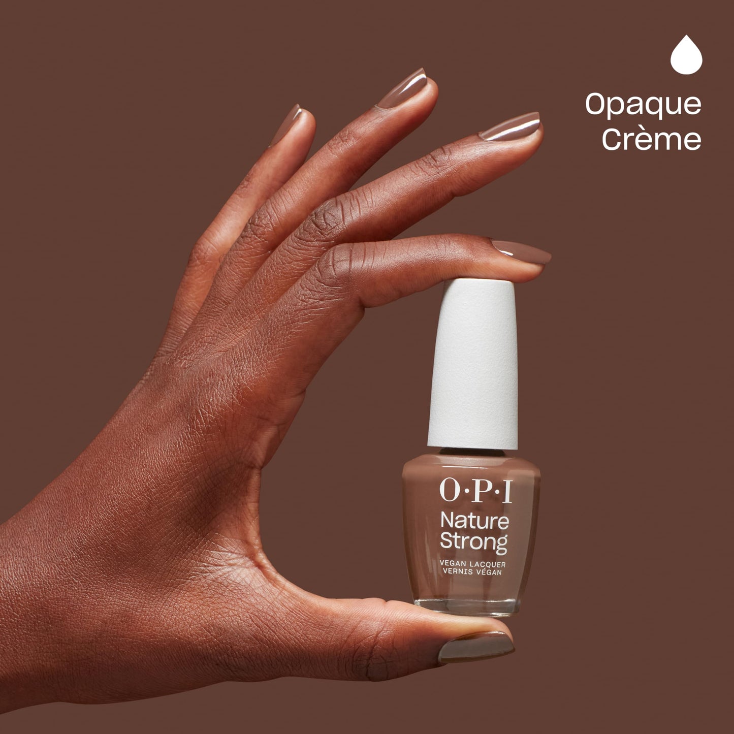 OPI Nature Strong Make My Bark on the World | Opaque Dark Neutral Brown Crème Natural Origin Nail Polish LE | Plant Based, Vegan, Cruelty Free
