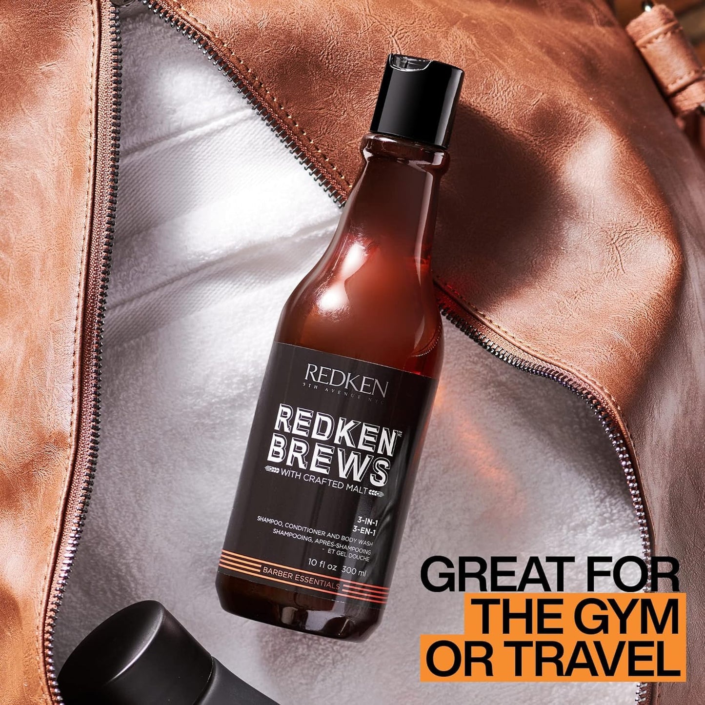 Redken Brews 3-In-1 Men's Shampoo, Conditioner and Body Wash - Multi-Purpose Hair & Body Cleanser For Men - Moisturizes & Hydrates, All-In-One Soap, 33.8 Fl Oz
