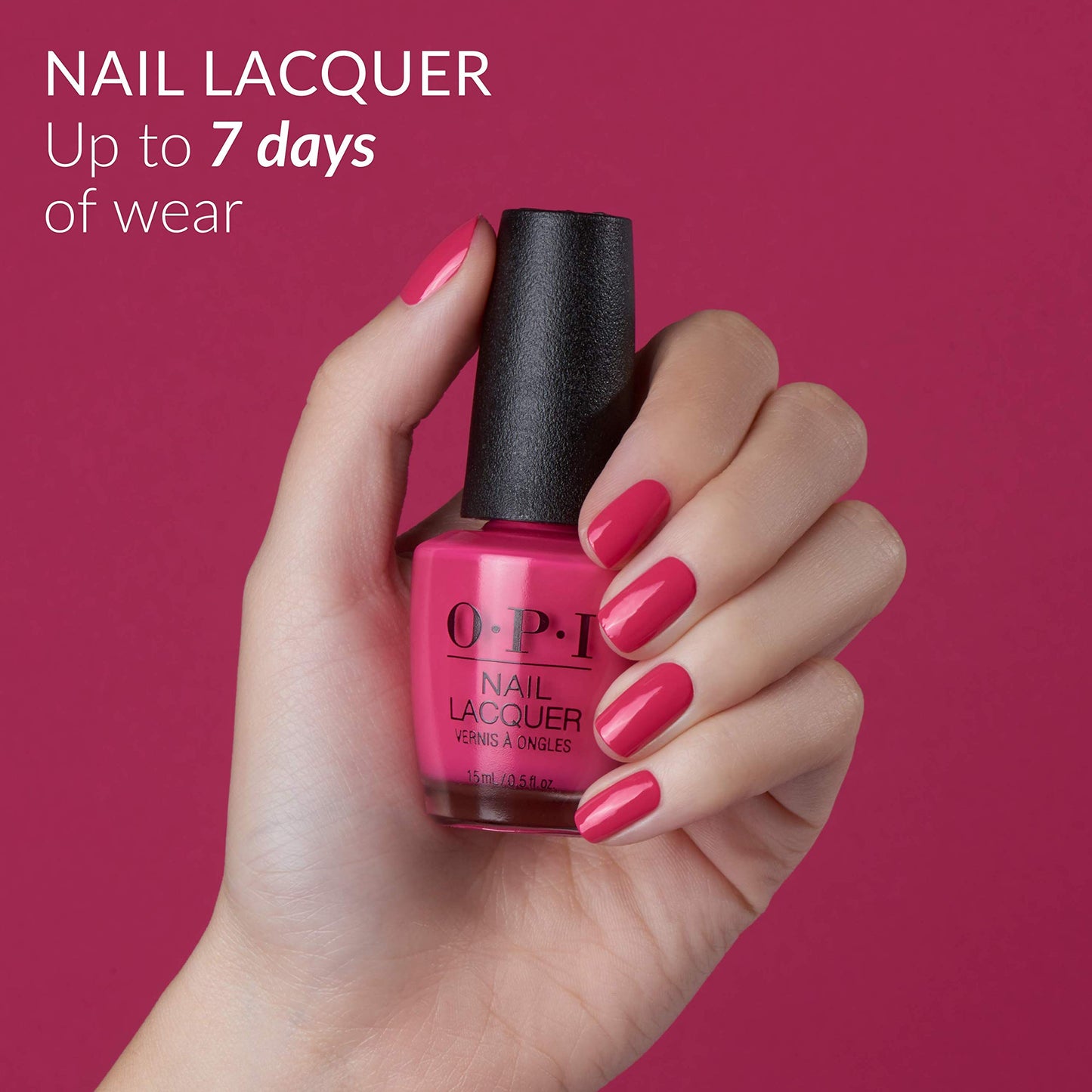 OPI Nail Lacquer A-Rose at Dawn…Broke by Noon | Opaque Deep Purple Shimmer Chip Resistant Nail Polish | Vegan, Fast Drying, Streak Free